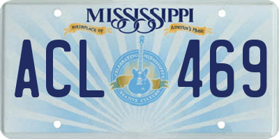 MS license plate ACL469