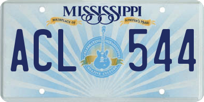 MS license plate ACL544
