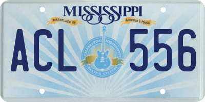 MS license plate ACL556