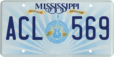 MS license plate ACL569