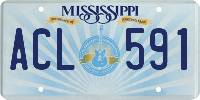 MS license plate ACL591