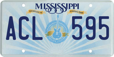 MS license plate ACL595