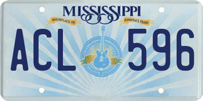 MS license plate ACL596