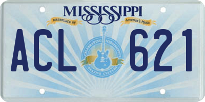 MS license plate ACL621