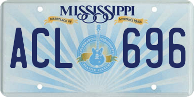 MS license plate ACL696
