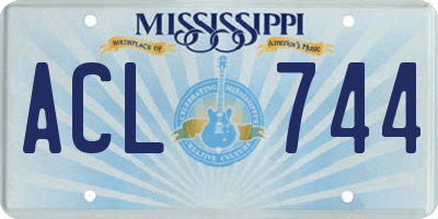 MS license plate ACL744
