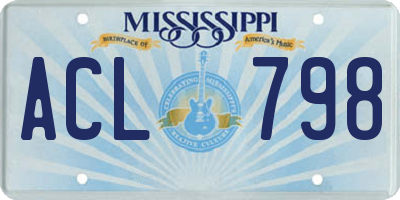 MS license plate ACL798
