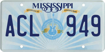 MS license plate ACL949