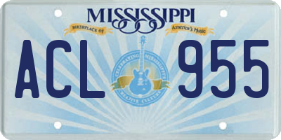 MS license plate ACL955