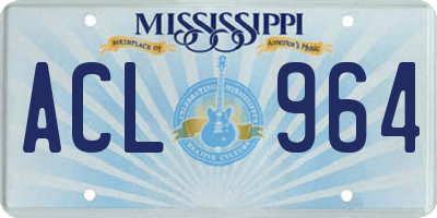 MS license plate ACL964