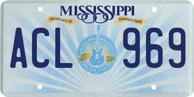 MS license plate ACL969