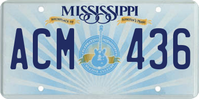 MS license plate ACM436