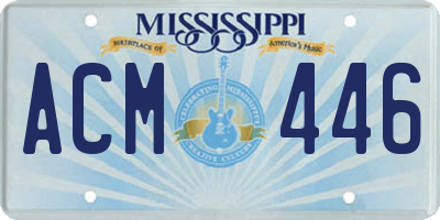 MS license plate ACM446