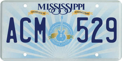 MS license plate ACM529