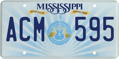 MS license plate ACM595