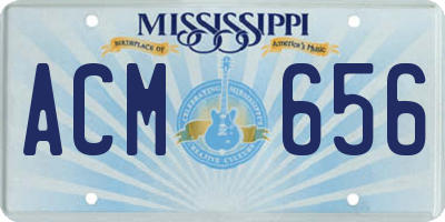 MS license plate ACM656