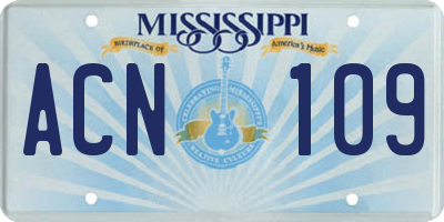 MS license plate ACN109