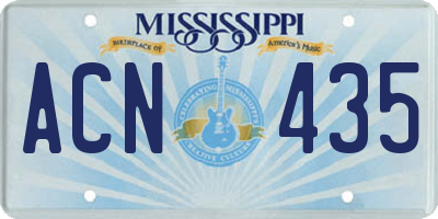 MS license plate ACN435