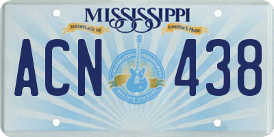 MS license plate ACN438