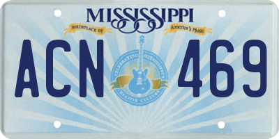 MS license plate ACN469