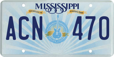 MS license plate ACN470