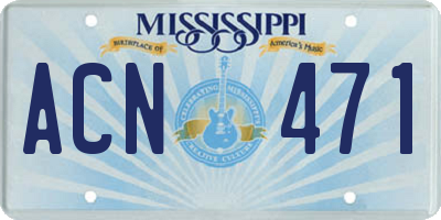 MS license plate ACN471