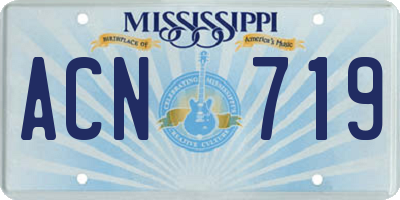 MS license plate ACN719