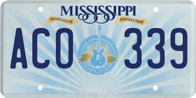 MS license plate ACO339