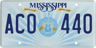MS license plate ACO440