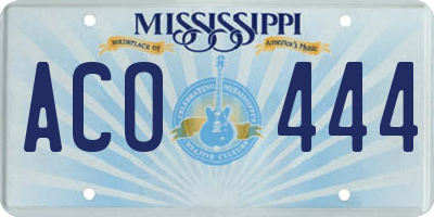 MS license plate ACO444