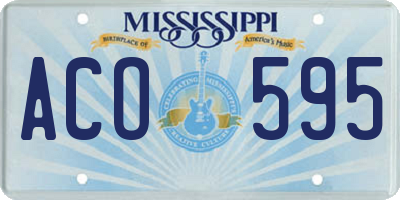 MS license plate ACO595