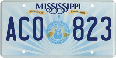 MS license plate ACO823