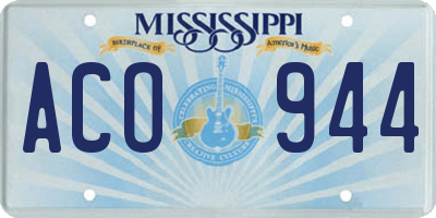 MS license plate ACO944