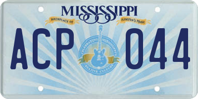 MS license plate ACP044
