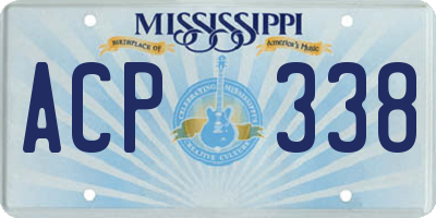 MS license plate ACP338