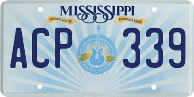 MS license plate ACP339