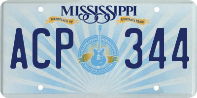 MS license plate ACP344