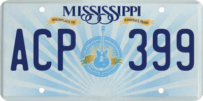 MS license plate ACP399