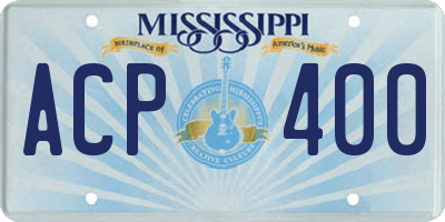 MS license plate ACP400