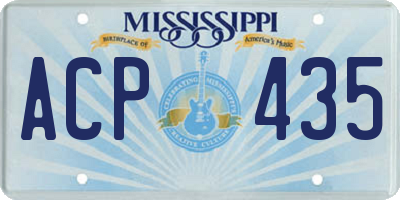 MS license plate ACP435