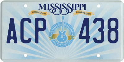 MS license plate ACP438