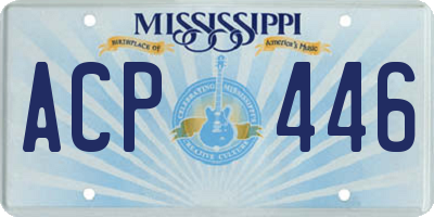 MS license plate ACP446