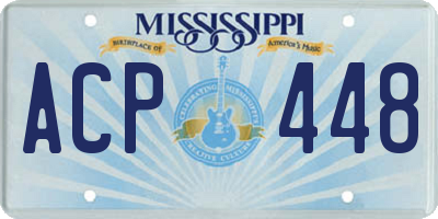 MS license plate ACP448