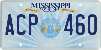 MS license plate ACP460