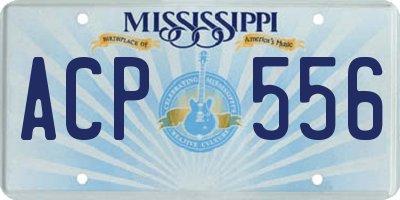 MS license plate ACP556