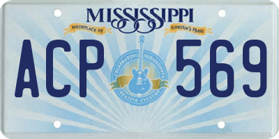 MS license plate ACP569