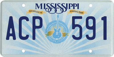 MS license plate ACP591