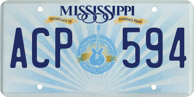 MS license plate ACP594
