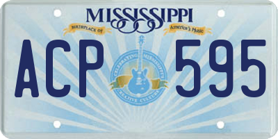 MS license plate ACP595