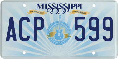 MS license plate ACP599